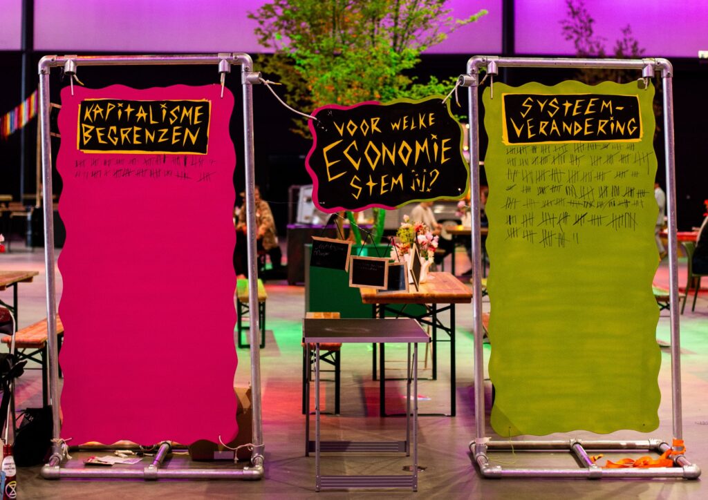Stemactie LinksBoven kapitalisme begrenzen of systeemverandering oprichtingscongres PRO