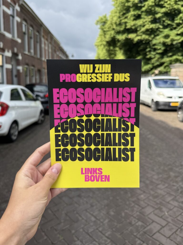 Pleidooi flyer Wij zijn PROgressief, dus ecosocialist